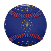 インディア最高のナパパ、アメリカ愛国心、インディアナ国旗 野球ボール (裏面)