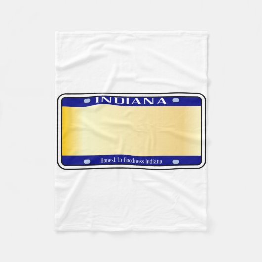 インディア空白のナ州免許プレート フリースブランケット (正面)
