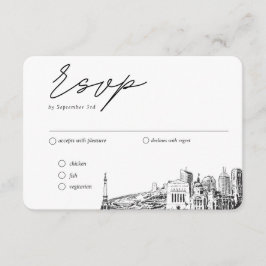 インディア結婚アポリス伝統的のRSVP食事オプション エンクロージャーカード