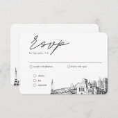 インディア結婚アポリス伝統的のRSVP食事オプション エンクロージャーカード (正面/裏面)