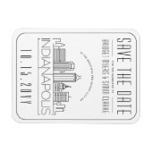 インディア結婚ナポリスの様式都市の日付を保存 マグネット (横)