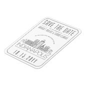 インディア結婚ナポリスの様式都市の日付を保存 マグネット (左側)