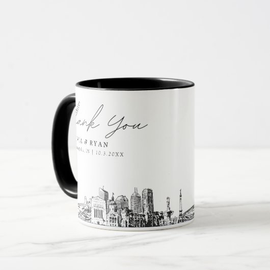 インディア結婚ナポリミニマルスカスタムのコーヒーマグ マグカップ (正面左)