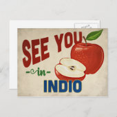 インディオカリフォルニアアップル – ヴィンテージ旅行 ポストカード (正面/裏面)