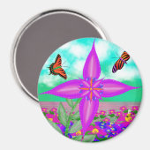 インディカプリンセスバイパワーフラワー マグネット (正面/裏面)