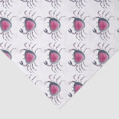 インディゴおよびピンクのカニ 薄葉紙 (詳細)
