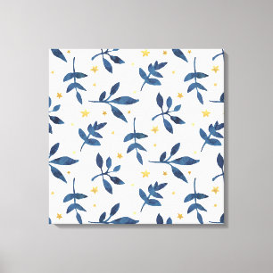 インディゴと金ゴールドフェイク星 キャンバスプリント