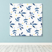 インディゴと金ゴールドフェイク星 キャンバスプリント (インサイチュ (ウッドフロア))