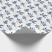 インディゴと金ゴールドフェイク星 ラッピングペーパー (角)