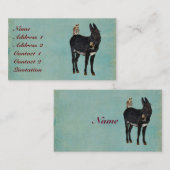 インディゴのろば及びフクロウの名刺 名刺 (正面/裏面)