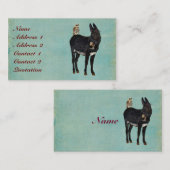 インディゴのろば及びフクロウの名刺 名刺 (正面/裏面)