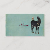 インディゴのろば及びフクロウの名刺 名刺 (裏面)