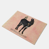 インディゴのろば及びフクロウの玄関マット ドアマット (アングル)