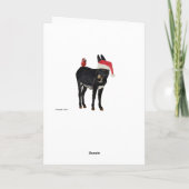 インディゴのろば及び鳥のクリスマスカード シーズンカード (裏面)