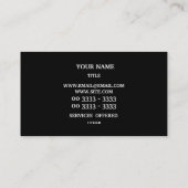 インディゴのエレガントな組み立てられたモノグラム 名刺 (裏面)