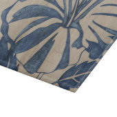 インディゴのハイビスカス カッティングボード (角)