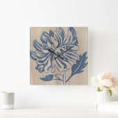 インディゴのミイラ スクエア壁時計 (ホーム)