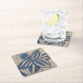 インディゴのラッパスイセン スクエアペーパーコースター (インサイチュ)
