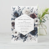 インディゴの冬の潮の花嫁衣裳 招待状 (スタンド正面)
