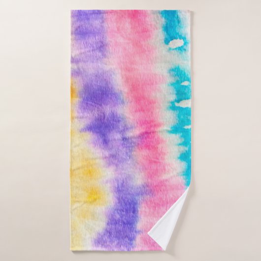 インディゴの古い汚い壁。ボヘミアンを染めろ。黄スプラッシュ バスタオル (バスタオル)