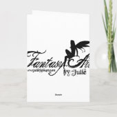 インディゴの妖精の挨拶状 カード (裏面)