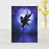 インディゴの妖精の挨拶状 カード (黄色い花)