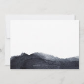 インディゴの水モダン色のシンプルは日付を保存 セーブザデート (裏面)