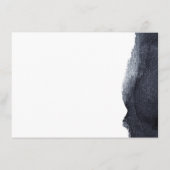 インディゴの水色モダンのシンプル結婚披露宴 エンクロージャーカード (裏面)