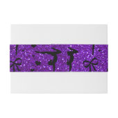 インディゴの紫色の体操のグリッターパターン 招待状ベリーバンド (裏面例)