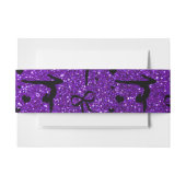 インディゴの紫色の体操のグリッターパターン 招待状ベリーバンド (正面例)