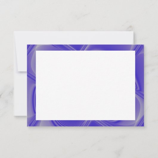 インディゴの花びらによって縁どられる空白のな招待状のテンプレート 招待状 (裏面)