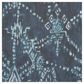 インディゴの衛星イカットの種族の水彩画 ファブリック (見本)