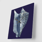 インディゴはIを殻から取り出します スクエア壁時計 (傾斜)