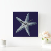 インディゴはIVを殻から取り出します スクエア壁時計 (ホーム)