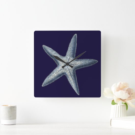 インディゴはIVを殻から取り出します スクエア壁時計 (ホーム)