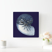 インディゴはVIIを殻から取り出します スクエア壁時計 (ホーム)