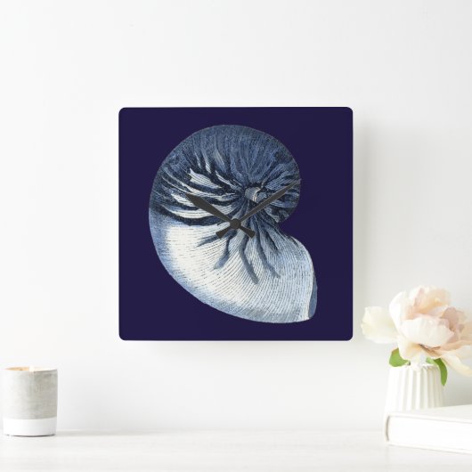 インディゴはVIIを殻から取り出します スクエア壁時計 (ホーム)