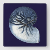 インディゴはVIIを殻から取り出します スクエア壁時計 (正面)