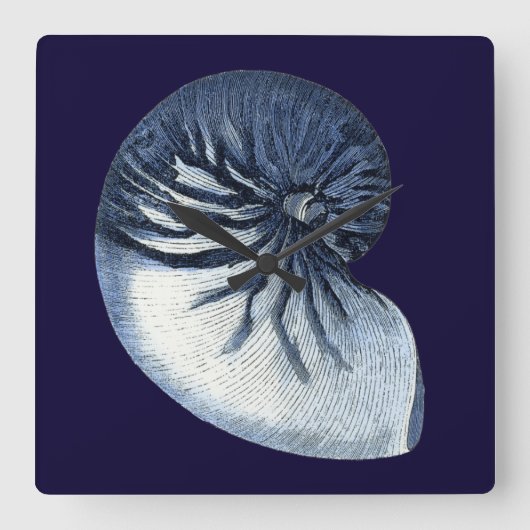 インディゴはVIIを殻から取り出します スクエア壁時計 (正面)