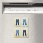 インディゴアイコンパインターリーデニムアートデニムヘッド マグネット (インサイチュ (食洗機))