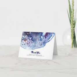 インディゴアガタクリスタルモダンウォーターカラーサンキュー サンキューカード