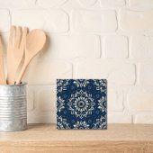 インディゴアズレジョブルーポルトガルのマンダラ装飾品 タイル