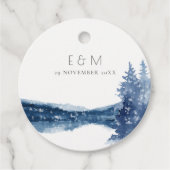 インディゴインクブルーマウンテンレイクモノグラム結婚ズ フェイバータグ (正面)