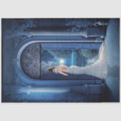 インディゴインペリアル建物エレガントレディポートレートアート 薄葉紙 (正面)