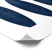 インディゴウォーターカラーサーフボードビーチ子供部屋デコール ポスター (角)