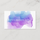 インディゴウォーターカラーブロビジネスカード 名刺 (正面)