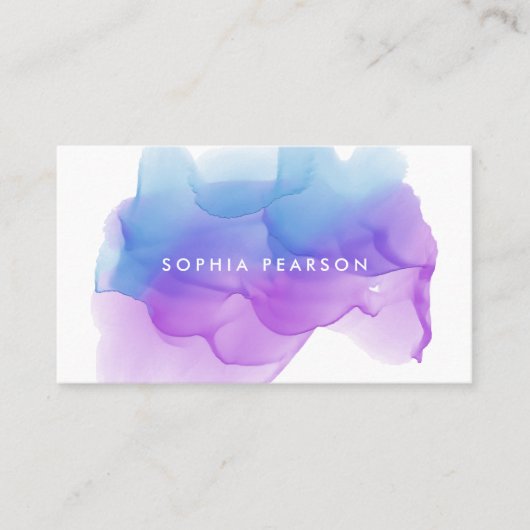 インディゴウォーターカラーブロ |アポイントメントカード 予約カード (正面)