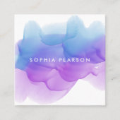 インディゴウォーターカラーブロ スクエア名刺 (正面)