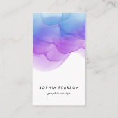 インディゴウォーターカラーブロ |垂直ソーシャルメディア 名刺 (正面)