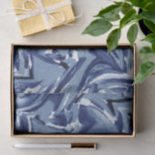 インディゴウォーターカラー抽象芸術 薄葉紙 (ギフト)